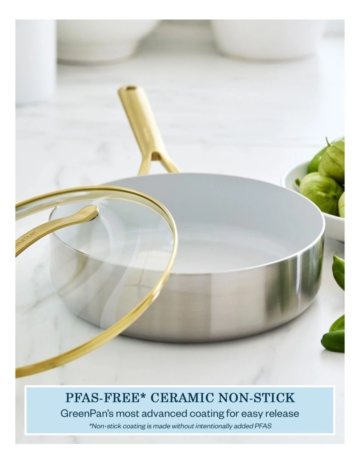 Donna Hay by GreenPan 3-Ply Stainless Steel Saut Pan with Lid, 26cm/3.9L image 3