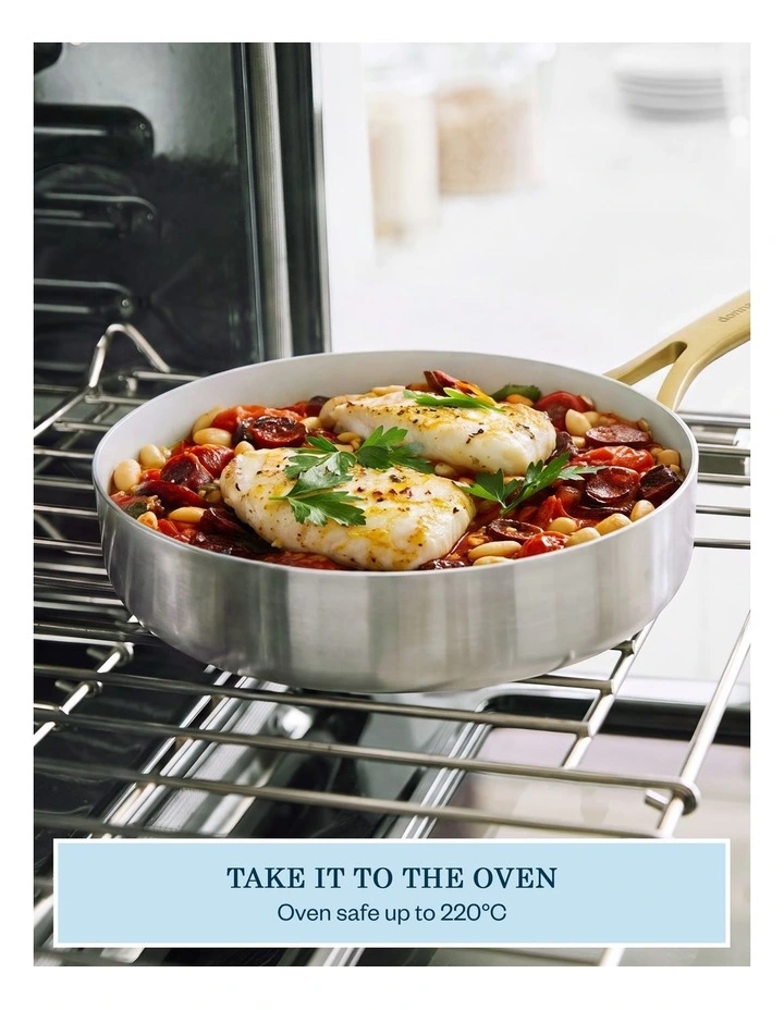 Donna Hay by GreenPan 3-Ply Stainless Steel Saut Pan with Lid, 26cm/3.9L image 7