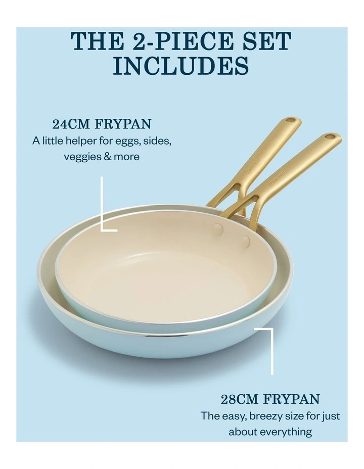 Donna Hay by GreenPan Ceramic Non-Stick 2-Piece Frypan Set, 24cm and 28cm image 4