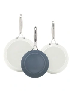 Valencia Pro 3pc Frypan Set Cream