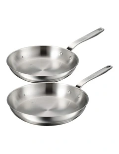 Tempo 2pc Stainless Steel Frying Pan Set