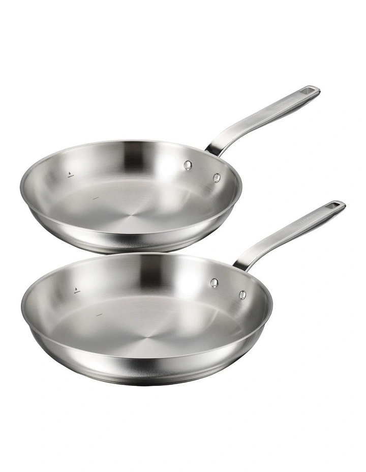 Tempo 2pc Stainless Steel Frying Pan Set image 1