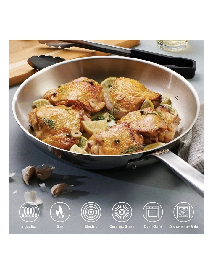 Tempo 2pc Stainless Steel Frying Pan Set image 3