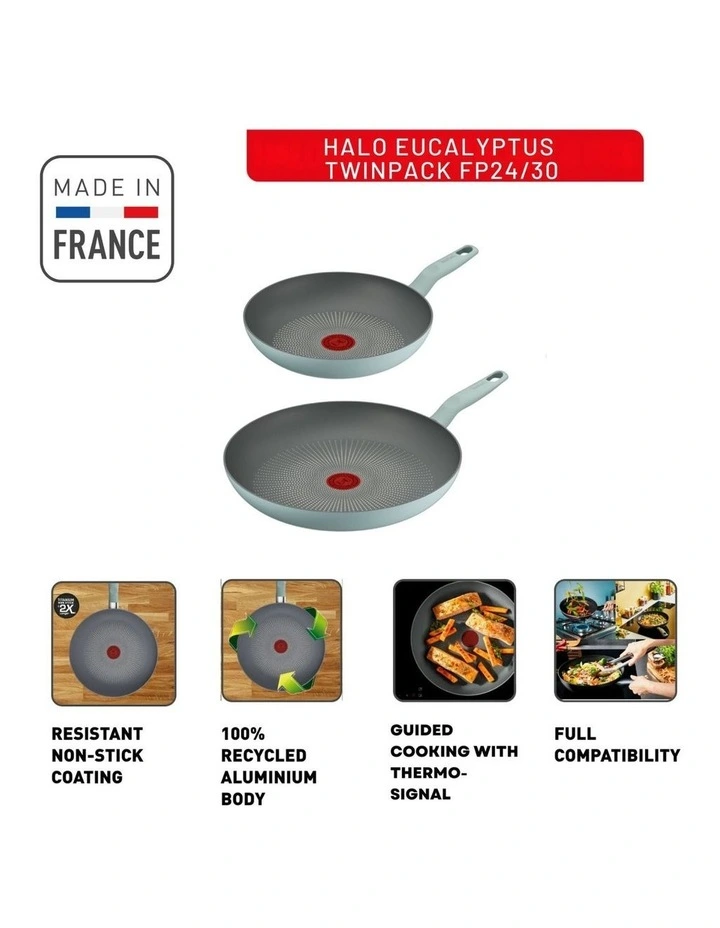 Halo Induction Non-Stick Twin Pack Frypans 24/30cm Eucalyptus image 7