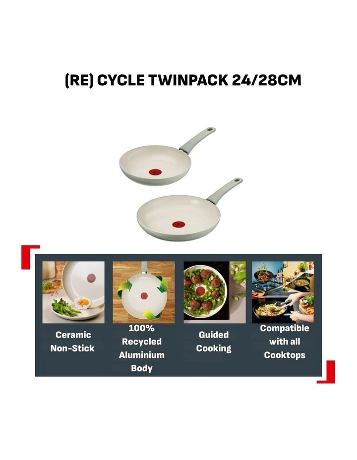 Recycle Ceramic Induction Non-Stick Twin Pack Frypans 24/30cm image 6