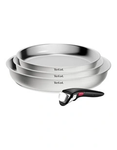 Ingenio Emotion  Induction Uncoated Stainless Steel 4pc Frypan Set