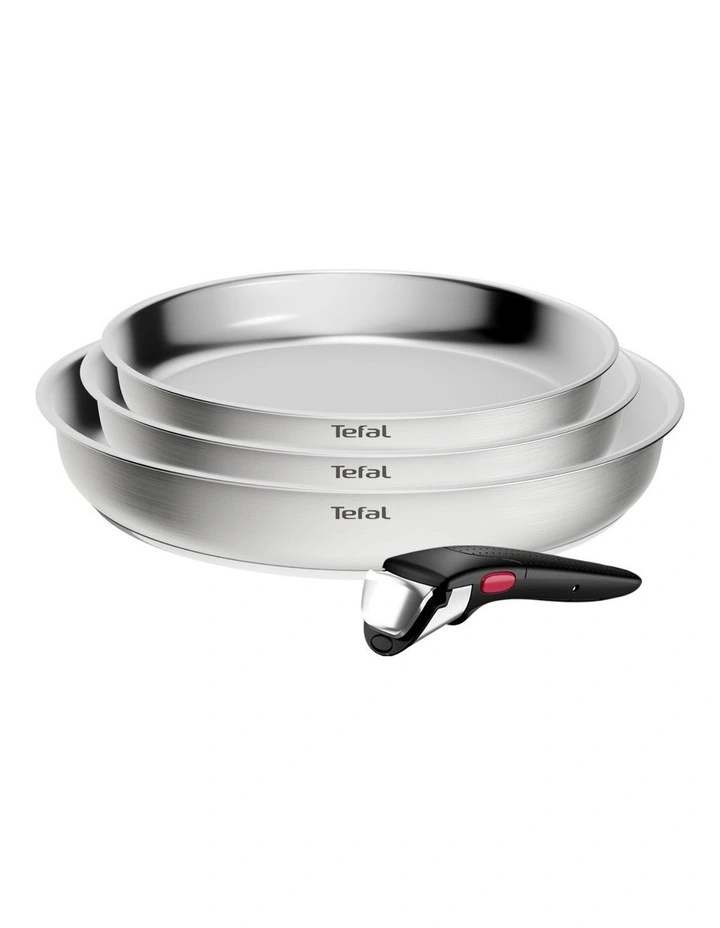 Ingenio Emotion  Induction Uncoated Stainless Steel 4pc Frypan Set image 1
