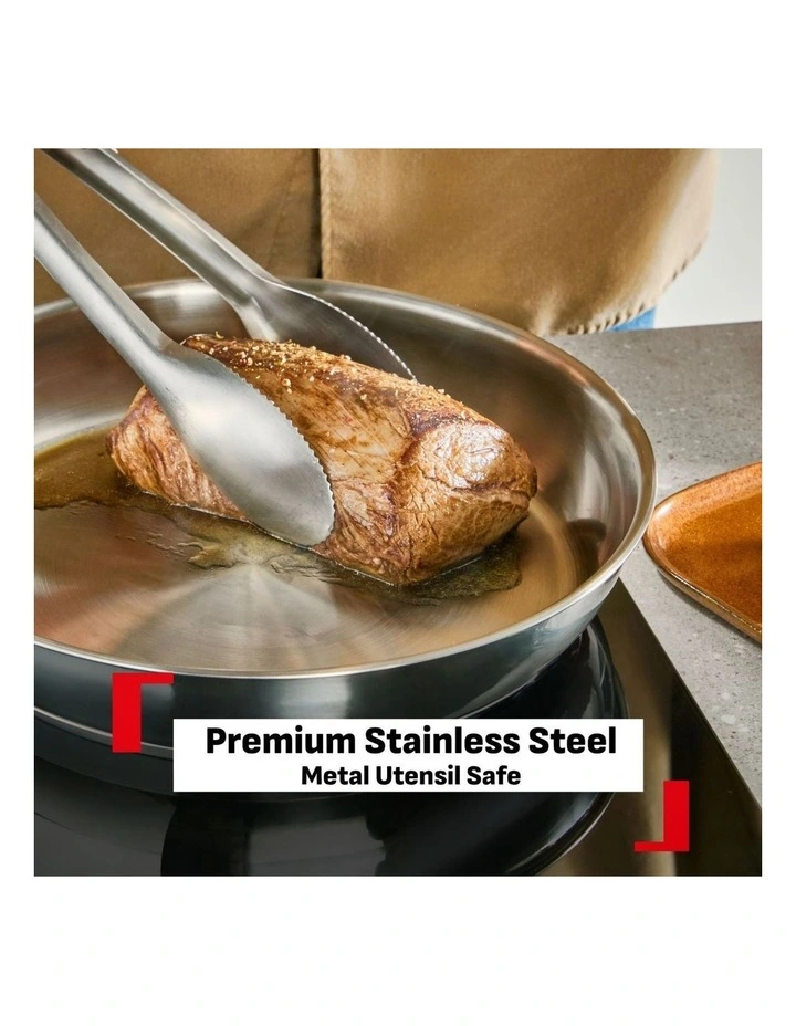 Ingenio Emotion  Induction Uncoated Stainless Steel 4pc Frypan Set image 3