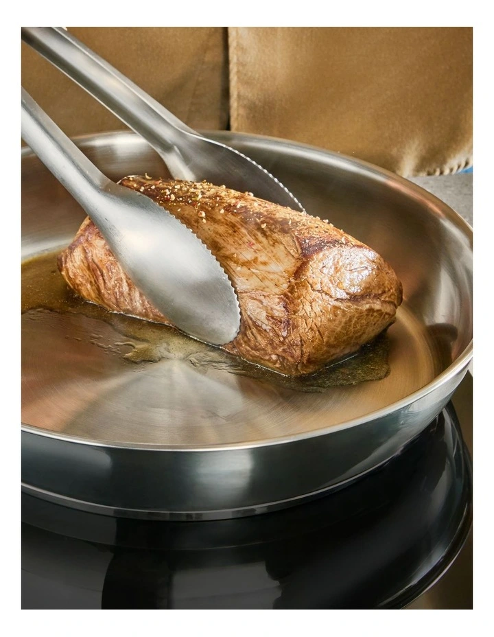 Emotion  Induction Stainless Steel Uncoated Triple Pack Frypans 24/30cm & Wok 28cm image 5