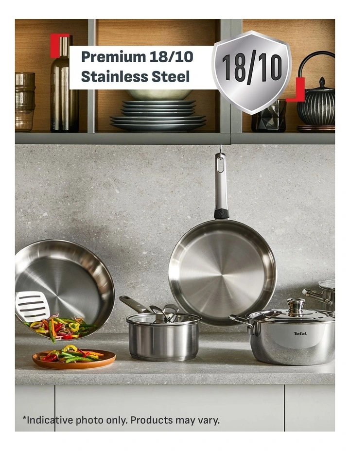 Emotion  Induction Stainless Steel Uncoated Triple Pack Frypans 24/30cm & Wok 28cm image 6