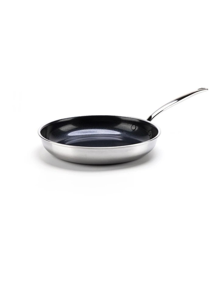 Premiere Stainless Steel 28cm Frypan PFAS-free ceramic non-stick image 1