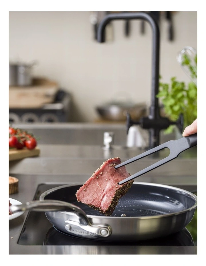 Premiere Stainless Steel 28cm Frypan PFAS-free ceramic non-stick image 5