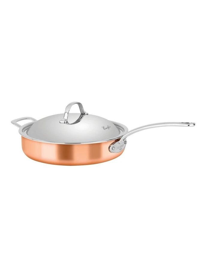 Escoffier Induction Saute Pan with helper handle 28cm image 1