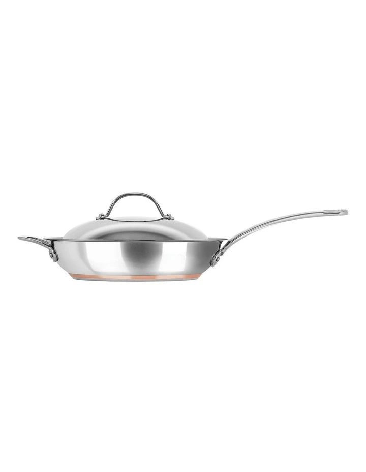 Le Cuivre Saute Pan with Lid and Helper Handle 28cm image 2