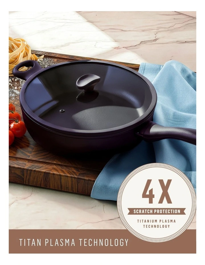 Per Domani Ceramic 30cm/5.5l Covered Saute with Helper Handle image 2