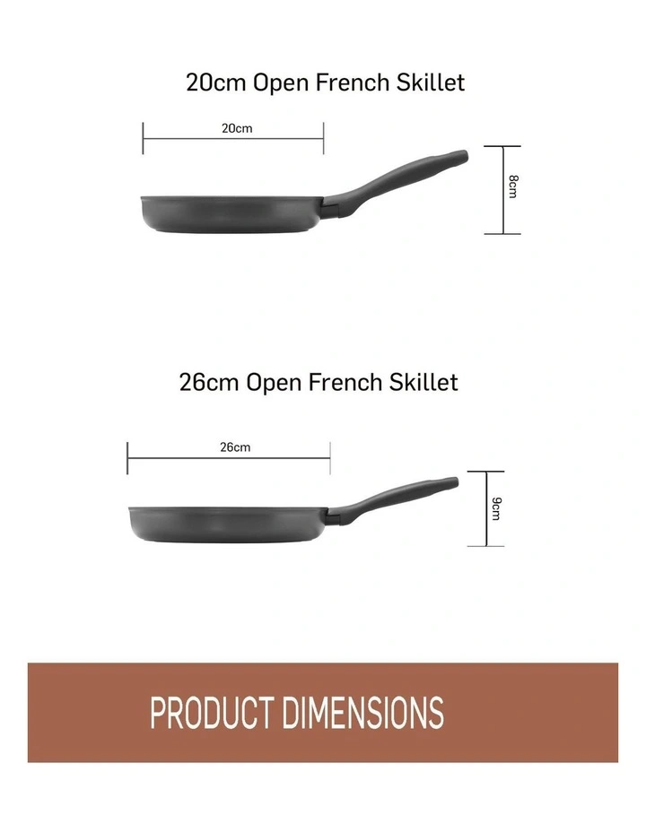 Per Domani Ceramic 20/26cm Twin Skillet Pack image 7