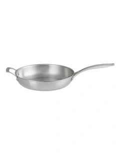 Essentials 3-Ply 28cm Frying Pan Uncoated with Helper Handle