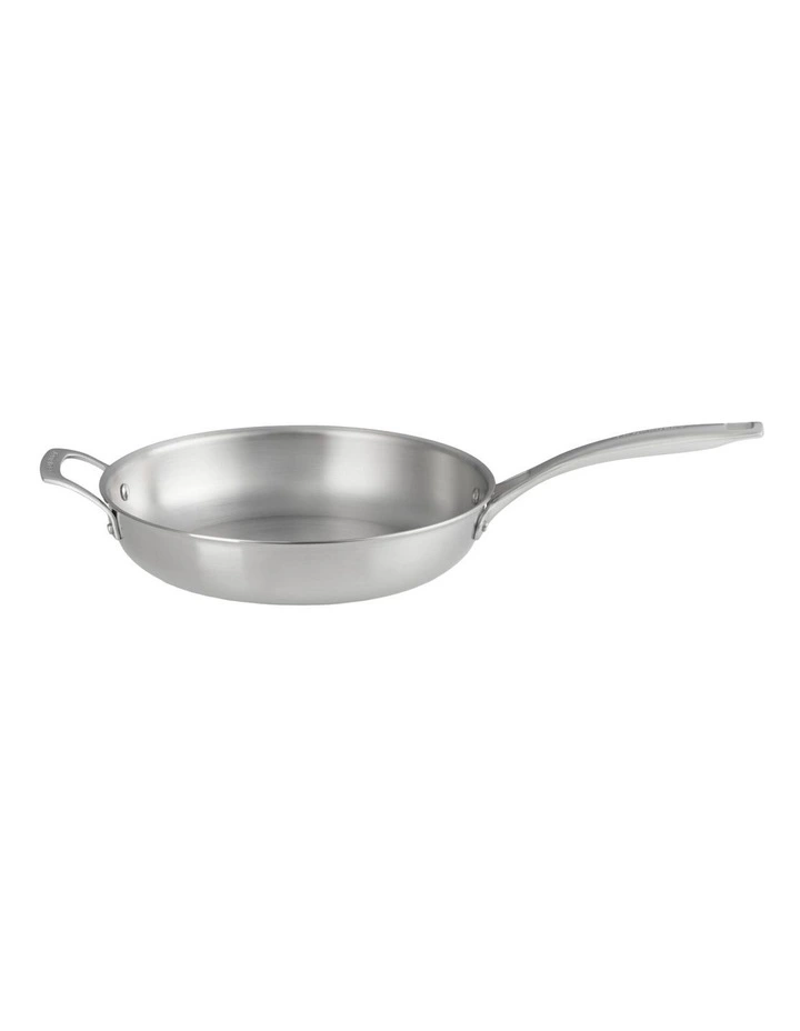 Essentials 3-Ply 28cm Frying Pan Uncoated with Helper Handle image 1