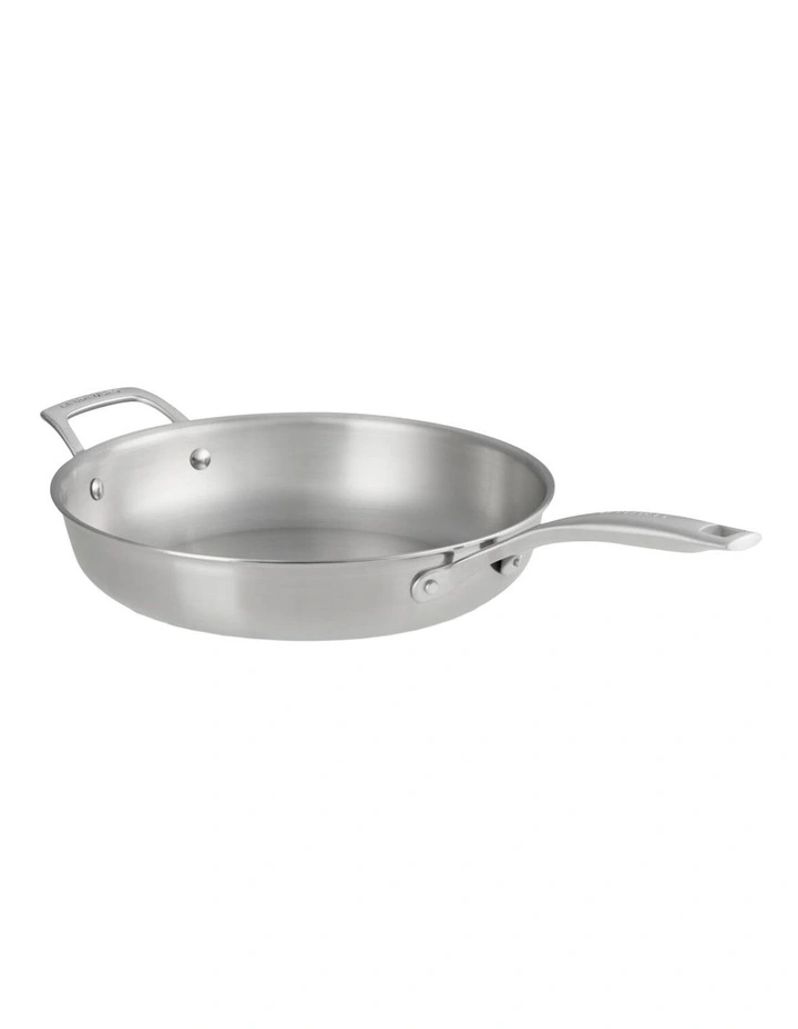 Essentials 3-Ply 28cm Frying Pan Uncoated with Helper Handle image 2