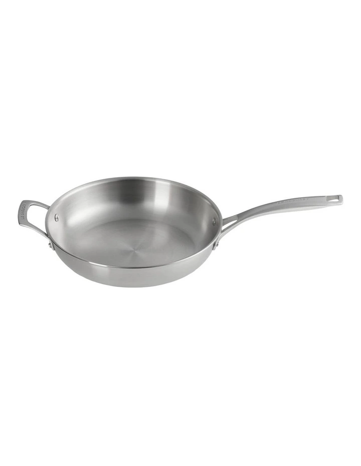 Essentials 3-Ply 28cm Frying Pan Uncoated with Helper Handle image 3