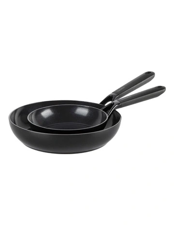 SmartShape 20/28cm 2pc Frypan Set Black PFAS-free ceramic non-stick