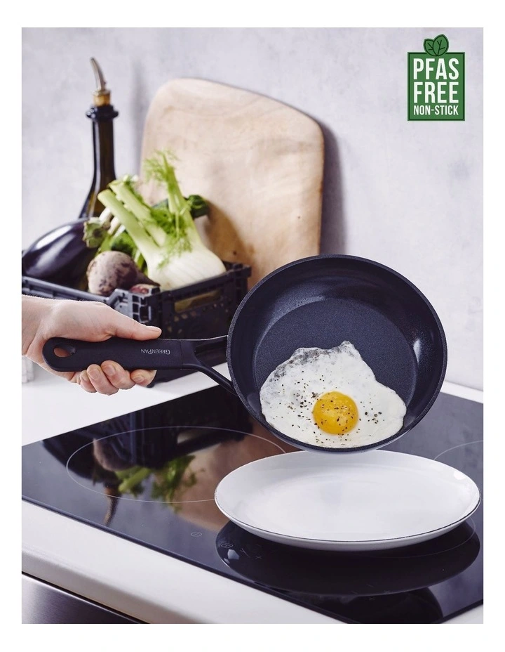 SmartShape 20/28cm 2pc Frypan Set Black PFAS-free ceramic non-stick image 2