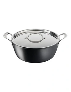 Induction Non-Stick Hard Anodised Big Batch Pan Lid 30cm/7.2L in Grey