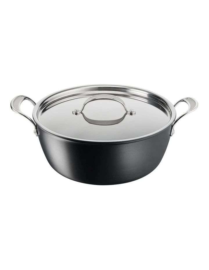 Induction Non-Stick Hard Anodised Big Batch Pan   Lid 30cm/7.2L in Grey image 1