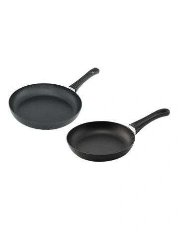 Classic Induction 2 Piece Fry Pan Set in Black