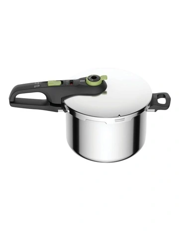Induction Stainless Steel Pressure Cooker 6L in Silver