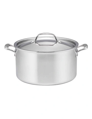 Eternita Clad Stainless Steel Induction Covered Stockpot 30cm/11.3L in Silver