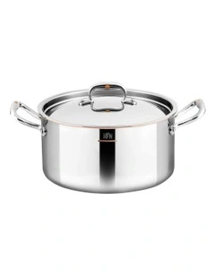 Con Cuore Stainless Steel Induction Covered Stock Pot 24cm/5.7L in Silver