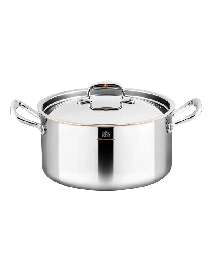 Con Cuore Stainless Steel Induction Covered Stock Pot 24cm/5.7L in Silver image 1