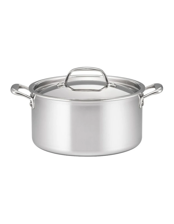 Eternita Stainless Steel Induction Covered Stockpot 24cm/5.6L in Silver image 1