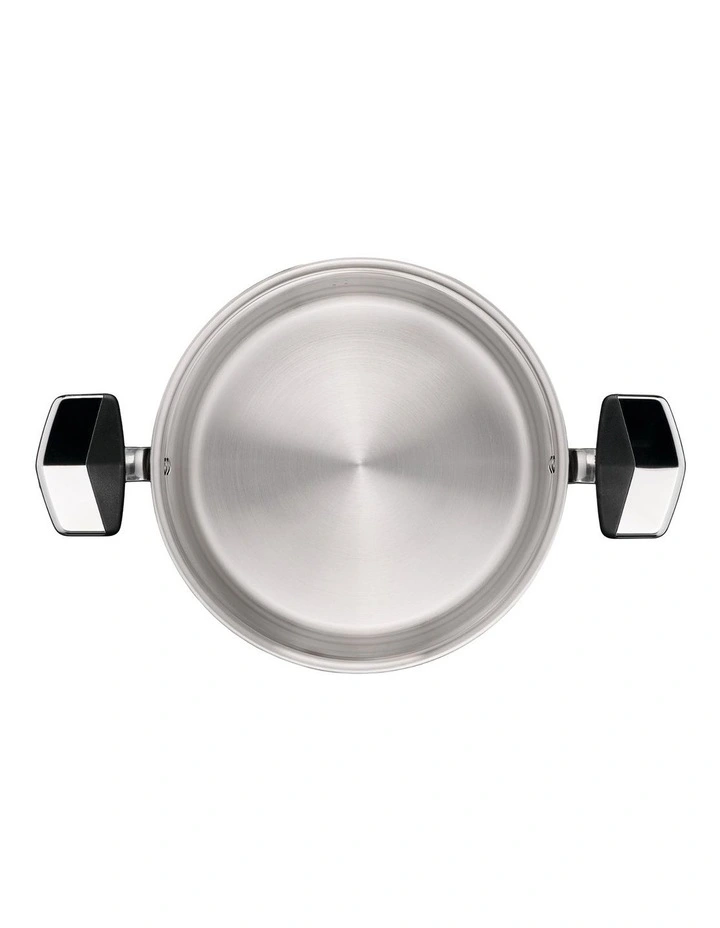 Space Emotion Induction Uncoated Pasta Pot With Lid 22cm in Silver image 4