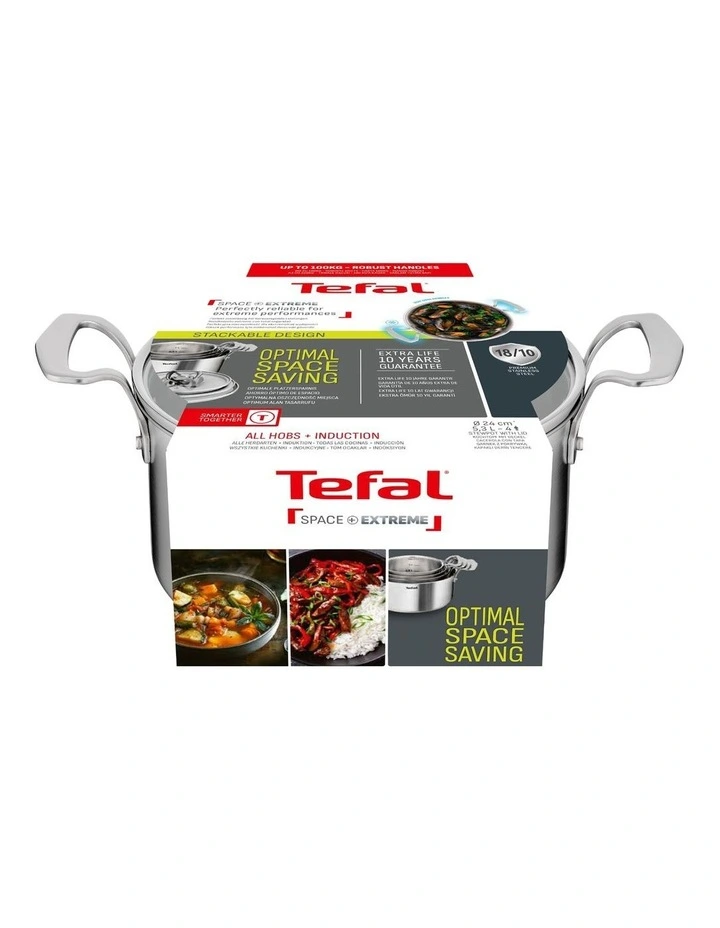 Space Extreme Induction Stewpot 24cm and lid in Silver image 5