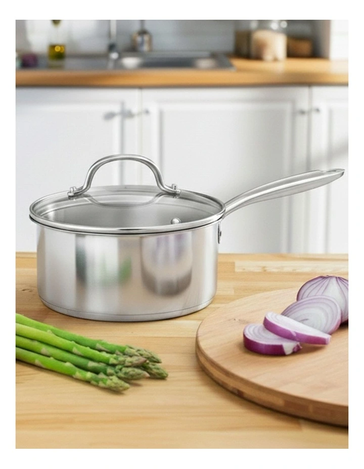 Essentials Stainless Steel Induction Covered Saucepot 20cm/3.8L in Silver image 2