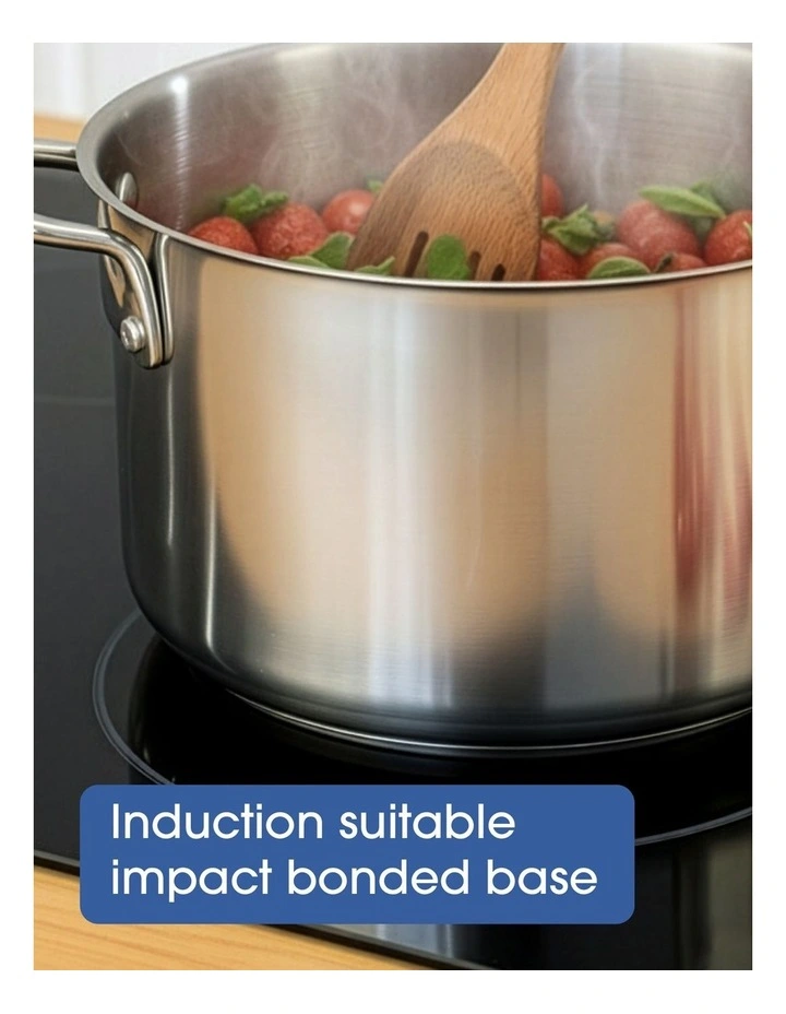 Essentials Stainless Steel Induction Covered Saucepot 20cm/3.8L in Silver image 3