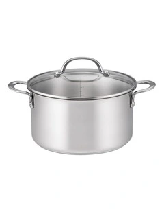 Essentials Stainless Steel Induction Covered Stockpot 24cm/5.7L in Silver