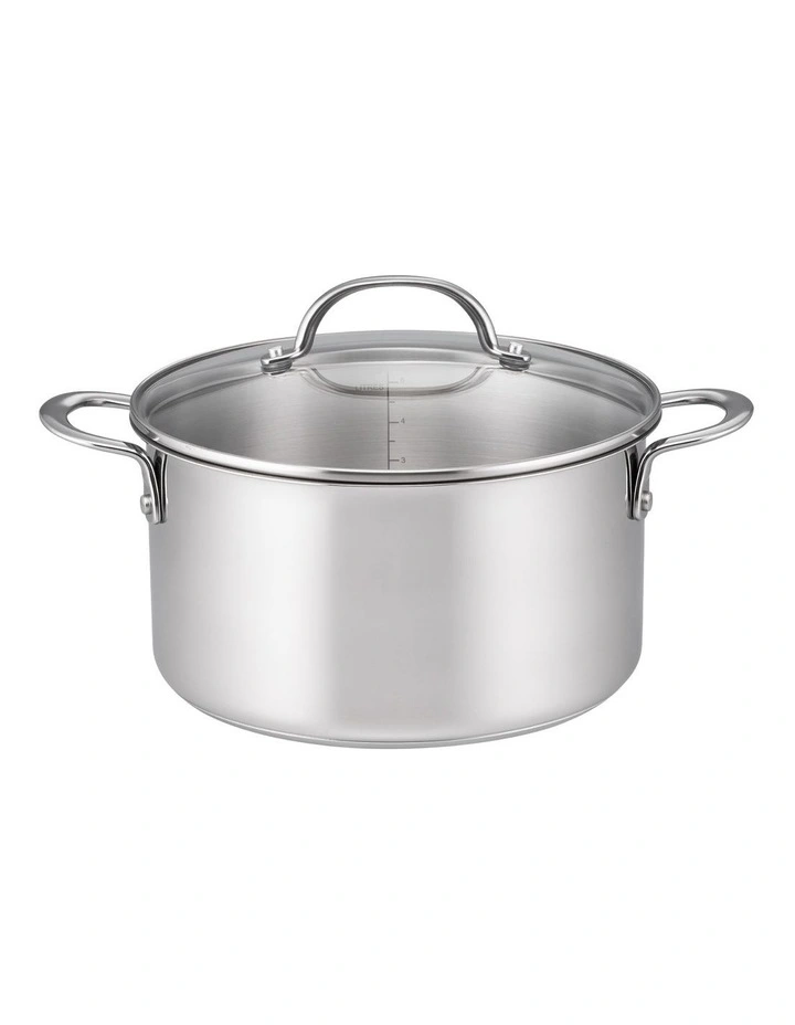 Essentials Stainless Steel Induction Covered Stockpot 24cm/5.7L in Silver image 1