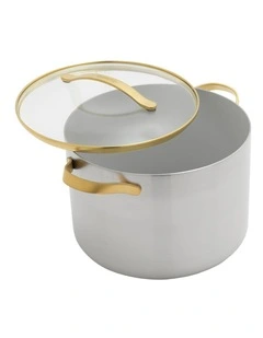 Donna Hay by GreenPan 3-Ply Stainless Steel Stockpot with Lid, 26cm/9.5L