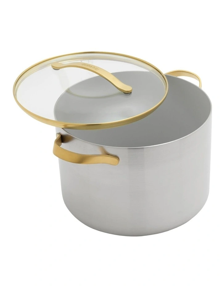 Donna Hay by GreenPan 3-Ply Stainless Steel Stockpot with Lid, 26cm/9.5L image 1