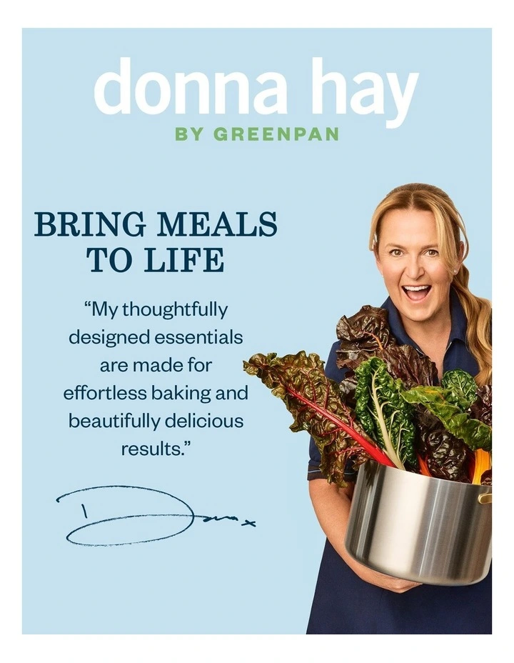 Donna Hay by GreenPan 3-Ply Stainless Steel Stockpot with Lid, 26cm/9.5L image 2