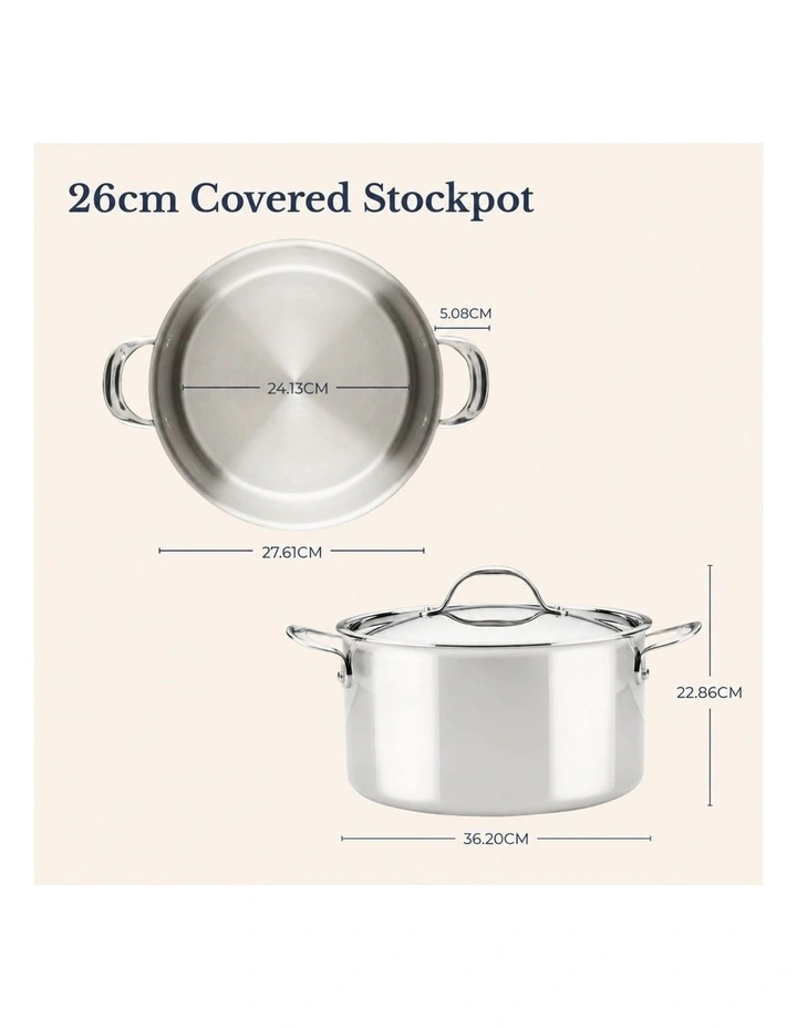 Everlast SS 26cm/7.6l Covered Stockpot image 7