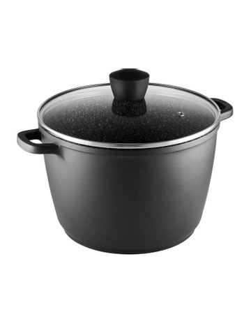 Classic Non-Stick Stockpot with Lid 6.2L in Black
