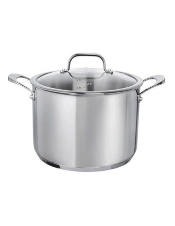 One Stockpot with Lid 7.5L/24cm in Stainless Steel
