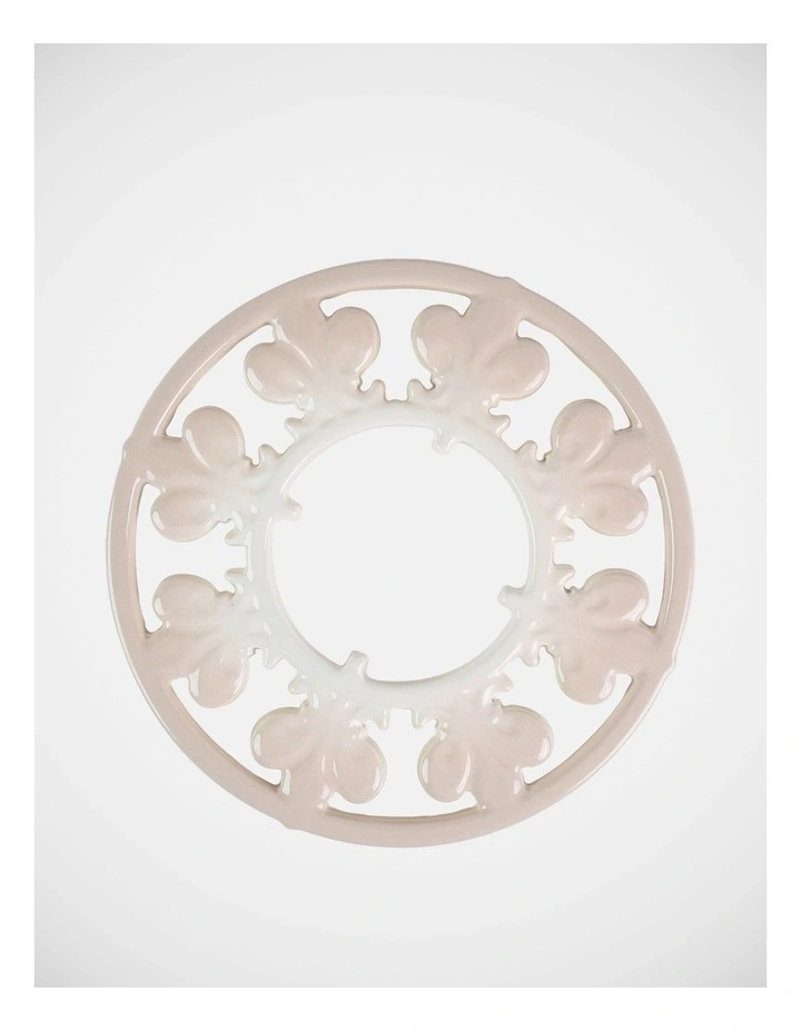 Fleur de Lis Trivet 20cm in Cream image 2