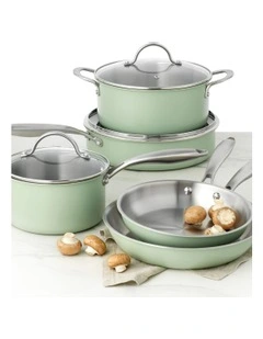 The Cooks Collective Colours 2 Ply SSteel 5 Piece Cookset - Mint