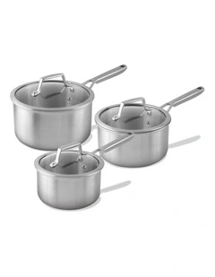 Tri-Ply 3pc Saucepan Set 16/18/20cm