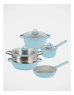 Ceramic 5 Piece Cookset - Blue